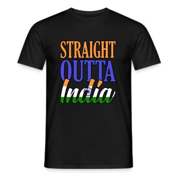 Indien - Männer T-Shirt - Schwarz - Vorne - AI Model Male 178 light (178cm)