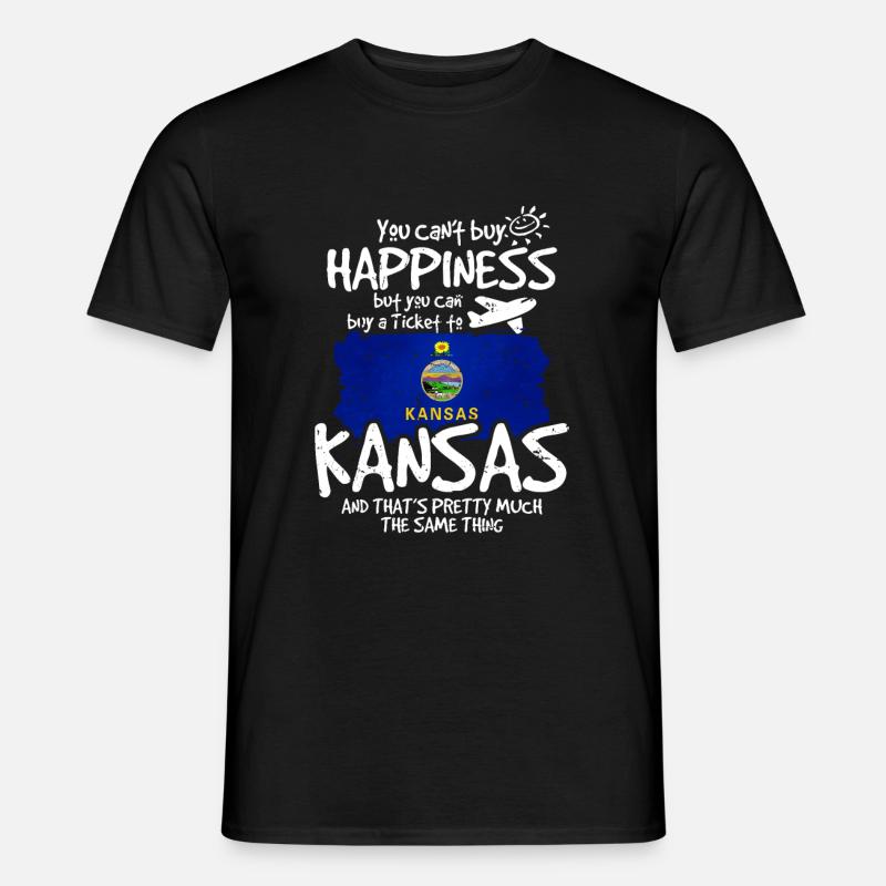 Kansas - Männer T-Shirt - Schwarz
