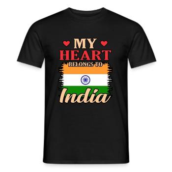 Indien - Männer T-Shirt - Schwarz - Vorne - AI Model Male 178 light (178cm)