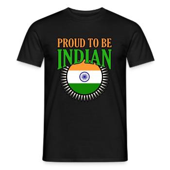Indien - Männer T-Shirt - Schwarz - Vorne - AI Model Male 178 light (178cm)