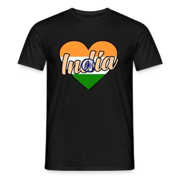 Indien - Männer T-Shirt - Schwarz - Vorne - AI Model Male 178 light (178cm)