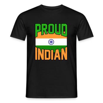 Indien - Männer T-Shirt - Schwarz - Vorne - AI Model Male 178 light (178cm)