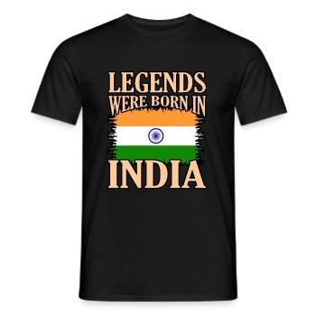 Indien - Männer T-Shirt - Schwarz - Vorne - AI Model Male 178 light (178cm)
