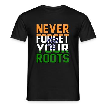 Inde - T-shirt homme - noir - Devant - AI Model Male 178 light (178cm)