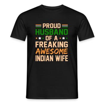 Indien - Männer T-Shirt - Schwarz - Vorne - AI Model Male 178 light (178cm)