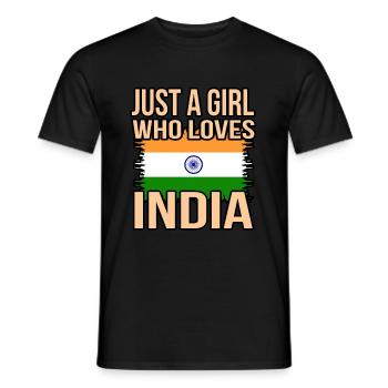 Indien - Männer T-Shirt - Schwarz - Vorne - AI Model Male 178 light (178cm)