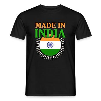 Indien - Männer T-Shirt - Schwarz - Vorne - AI Model Male 178 light (178cm)