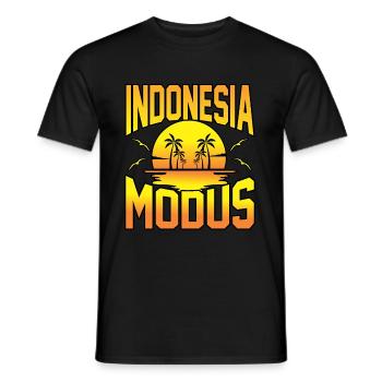 Indonésie - T-shirt homme - noir - Devant - AI Model Male 178 light (178cm)