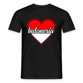 Indonésie - T-shirt homme - noir - Devant - AI Model Male 178 light (178cm)