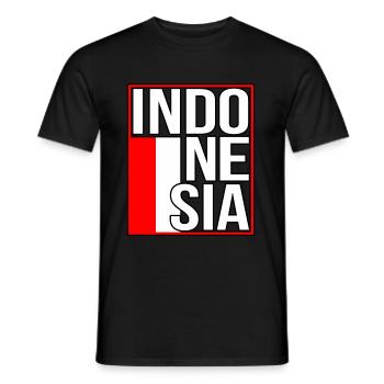 Indonésie - T-shirt homme - noir - Devant - AI Model Male 178 light (178cm)