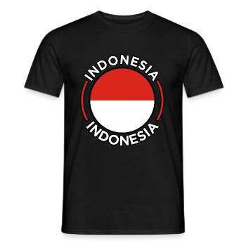 Indonésie - T-shirt homme - noir - Devant - AI Model Male 178 light (178cm)