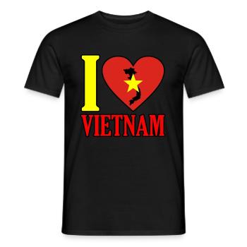 Vietnam - Männer T-Shirt - Schwarz - Vorne - AI Model Male 178 light (178cm)