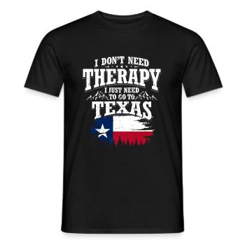 Texas - T-shirt homme - noir - Devant - AI Model Male 178 light (178cm)