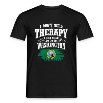 Washington - Men's T-Shirt - black - Front - AI Model Male 178 light (178cm)