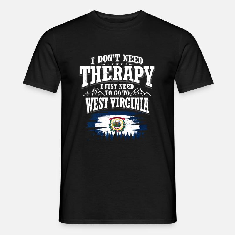 West Virginia - Männer T-Shirt - Schwarz