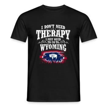 Wyoming - Men's T-Shirt - black - Front - AI Model Male 178 light (178cm)