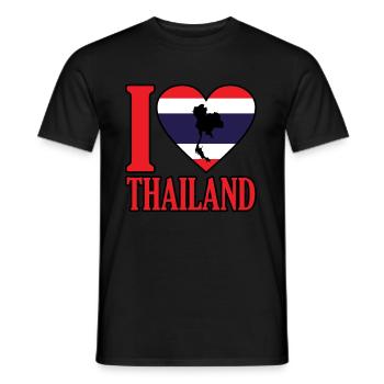 Thaïlande - T-shirt homme - noir - Devant - AI Model Male 178 light (178cm)