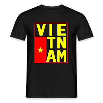 Vietnam - Männer T-Shirt - Schwarz - Vorne - AI Model Male 178 light (178cm)