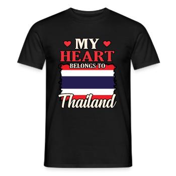 Thaïlande - T-shirt homme - noir - Devant - AI Model Male 178 light (178cm)