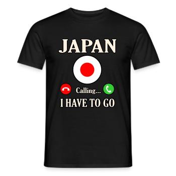 Japon - T-shirt homme - noir - Devant - AI Model Male 178 light (178cm)