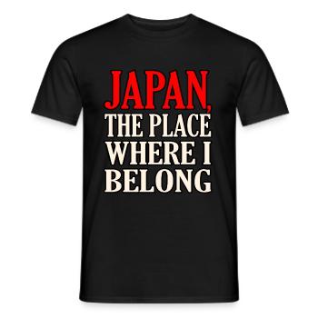 Japan - Männer T-Shirt - Schwarz - Vorne - AI Model Male 178 light (178cm)