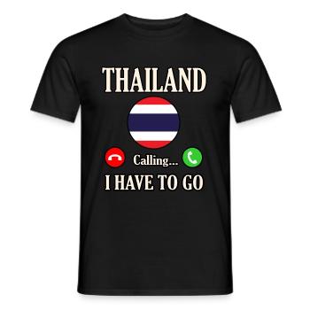 Thaïlande - T-shirt homme - noir - Devant - AI Model Male 178 light (178cm)