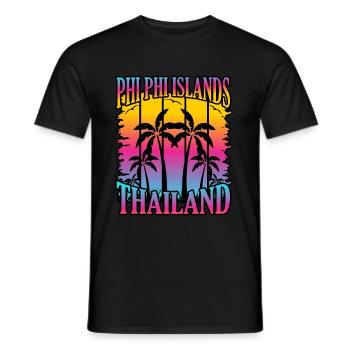 Thaïlande - T-shirt homme - noir - Devant - AI Model Male 178 light (178cm)