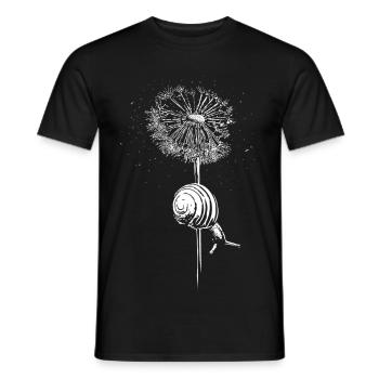 Pissenlit Pissenlit Escargot - T-shirt homme - noir - Devant - AI Model Male 178 light (178cm)