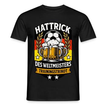 Fußball Bierkrug Design - Männer T-Shirt - Schwarz - Vorne - AI Model Male 178 light (178cm)