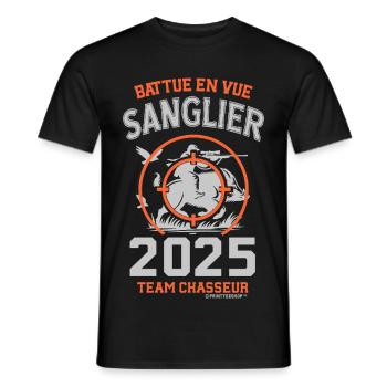 Driven Boar 2025 Hunter-Ausrüstung - Männer T-Shirt - Schwarz - Vorne - AI Model Male 178 light (178cm)