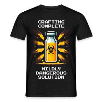 Crafting fertig – heikle Lösung | Chemie - Männer T-Shirt - Schwarz - Vorne - AI Model Male 178 light (178cm)
