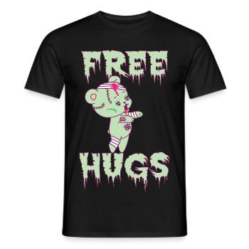 Funny Halloween Zombie Bear Cute Teddy Bear - Men's T-Shirt - black - Front - AI Model Male 178 light (178cm)