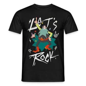 Weihnachtsmann & Co. KG Let's Rock Mit Grantelbart - Männer T-Shirt - Schwarz - Vorne - AI Model Male 178 light (178cm)
