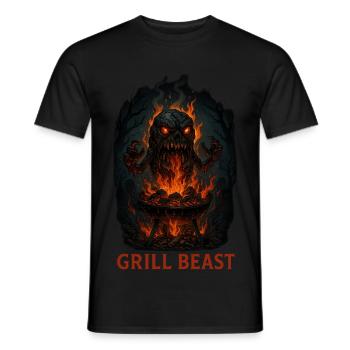 Bête du Grill - T-shirt homme - noir - Devant - AI Model Male 178 light (178cm)