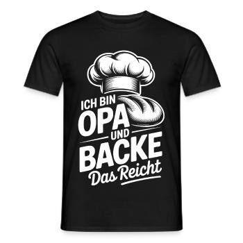 Grand-père fait des pâtisseries, ça suffit l’humour de la cuisine - T-shirt homme - noir - Devant - AI Model Male 178 light (178cm)