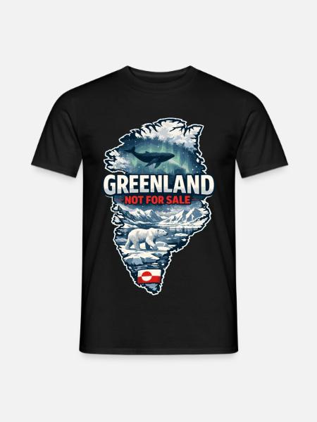 Grønland, Danmark, USA, isdyr, hvalbjørn, sjov - Mænd T-shirt - sort