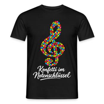 clef confetti in the heart - Men's T-Shirt - black - Front - AI Model Male 178 light (178cm)
