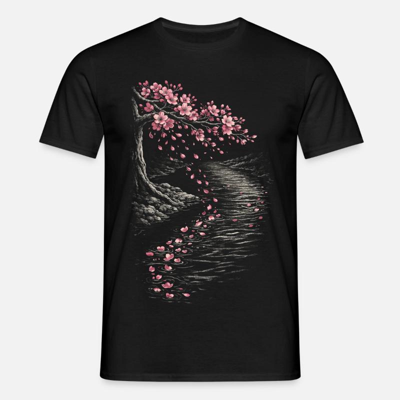Kirschblüten Sakura Kirschblüte - Männer T-Shirt - Schwarz