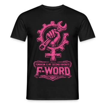 Feminism Feminist Feminist - Men's T-Shirt - black - Front - AI Model Male 178 light (178cm)