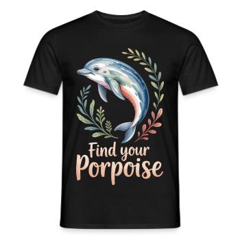 Trouvez votre motivation marsouin - T-shirt homme - noir - Devant - AI Model Male 178 light (178cm)