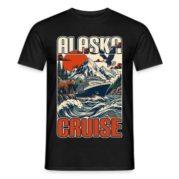 Croisière en Alaska Créer des souvenirs ensemble en famille - T-shirt homme - noir - Devant - AI Model Male 178 light (178cm)