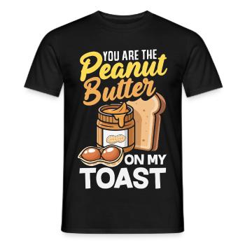 Look Partner Beurre de Cacahuète & Confiture Design - T-shirt homme - noir - Devant - AI Model Male 178 light (178cm)