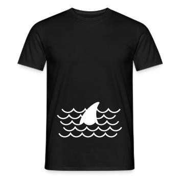 Aileron de requin - T-shirt homme - noir - Devant - AI Model Male 178 light (178cm)