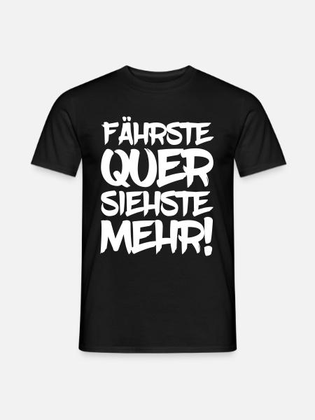 Fährste quer siehste mehr Driften Drift Auto PS - Männer T-Shirt - Schwarz