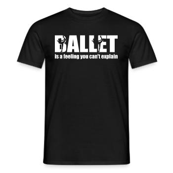 Ballet filles Danse École de danse Sensation Pirouette - T-shirt homme - noir - Devant - AI Model Male 178 light (178cm)