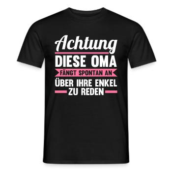 Großmutter Großmama Omi Oma - Männer T-Shirt - Schwarz - Vorne - AI Model Male 178 light (178cm)