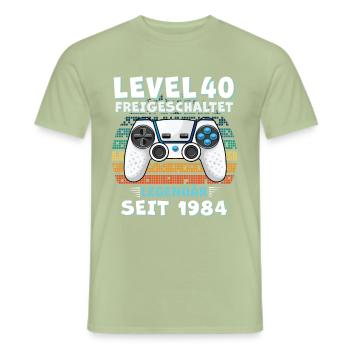40 Geburtstag - Männer T-Shirt - Sage - Vorne - AI Model Male 178 light (178cm)