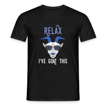 Pun Relax I've Goat This - Men's T-Shirt - black - Front - AI Model Male 178 light (178cm)