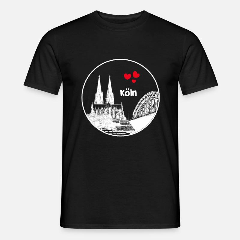 Kölner Dom - Männer T-Shirt - Schwarz