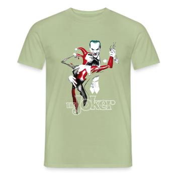 Batman Joker Dance - Men's T-Shirt - sage - Front - AI Model Male 178 light (178cm)
